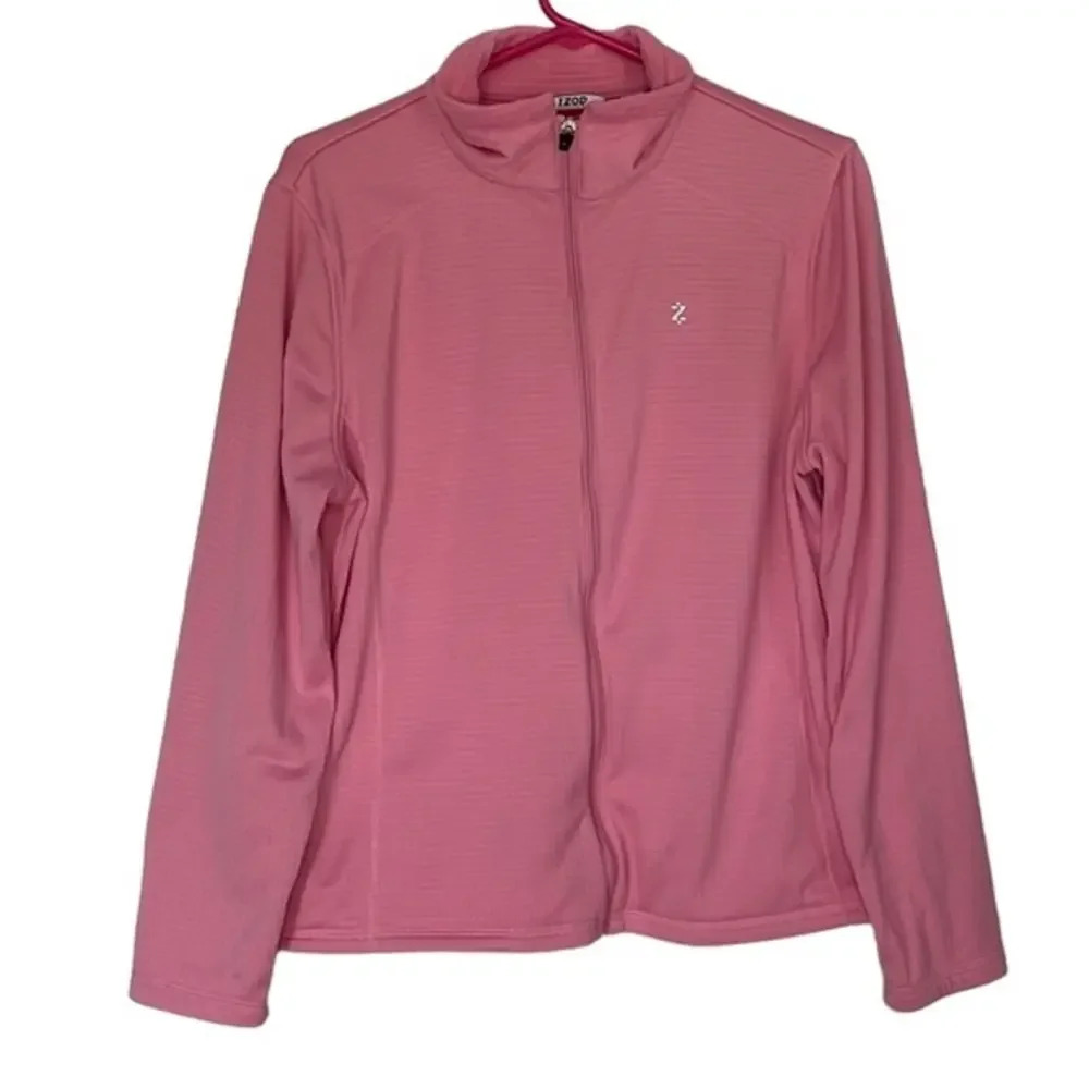 IZOD Performx Pink Zip Up Sweatshirt Size Large (L)